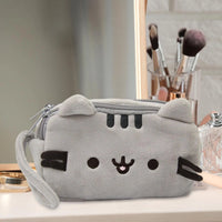 Plush Pencil Case Portable Pen Case Storage Pouch Purse Multipurpose Pencil Bag Cosmetic Bag Adorable Cat Pen Bag for Boys Girls