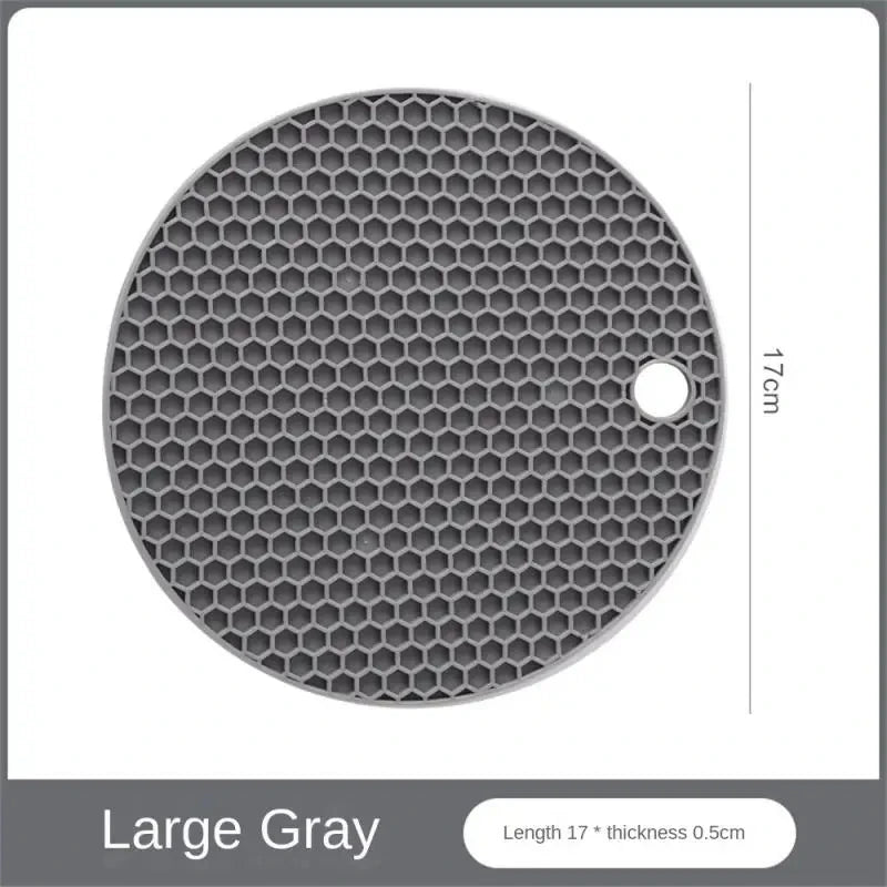 Multifunctional Kitchen Silicone Tableware Mat Round Non Slip Heat Resistant Coffee Cup Coasters Pot Holder Table Placemat Tools