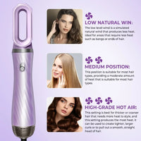 Hair Dryer Brush 5 in 1 Detachable Blow Dryer Brush Negative Ionic Hot Air Brush Hair Styling Tool Set Round Hot Air Straighten