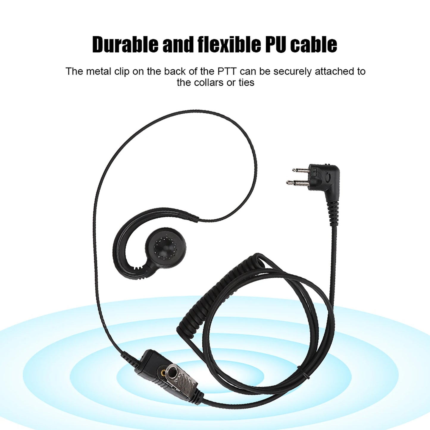 AEH3000-M1A Walkie Talkie Two Way Radio Black Headset Mic for Motorola Black Headset Two Way Radio Headset Walkie Talkie Headset
