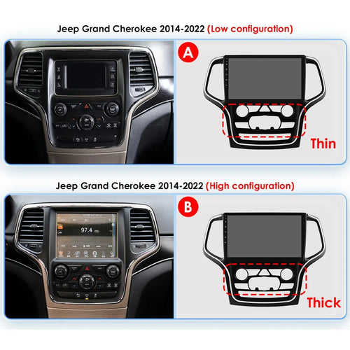 Hizpo 10.1 Carplay 4G 2Din Android 13 Car Radio for Jeep Grand Cherokee WK2 2014 -2022 Multimedia Video Player Autoradio GPS DSP