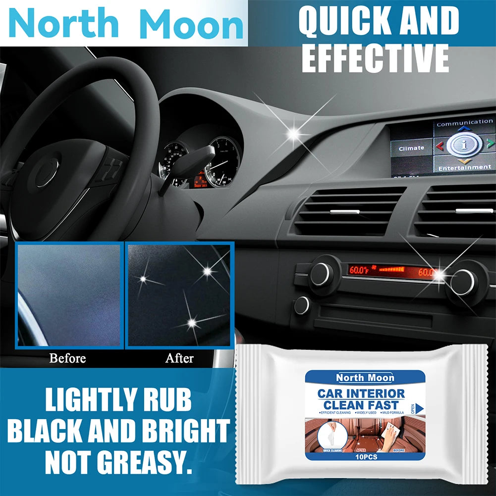 Auto Car Interior Anti-Fog Clean Wipe Disposable Carpet Seat Wet Towel Accessory
