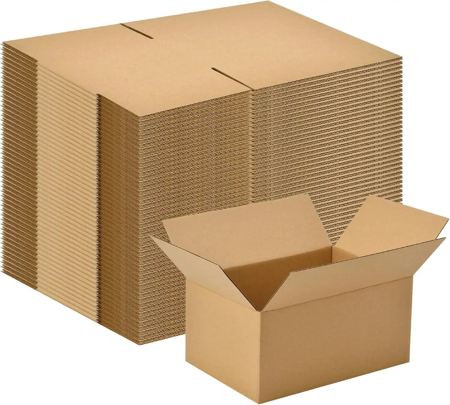 100-Pack Corrugated Cardboard Shipping Boxes 8x6x4" 6x4x4" 6x4x2" 4x4x4" Mailing, Packing, Moving & Storage for Business/Home