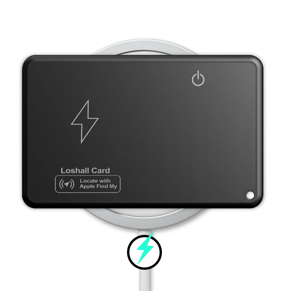 Wireless Charging Wallet Tracker Card Bluetooth-Compatible Work with Apple Find My App GPS Locator Waterproof Smart Card Tracker