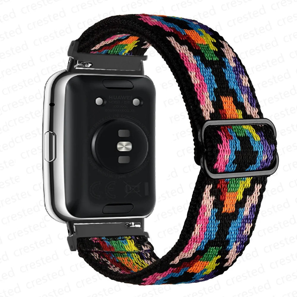 Scrunchie Band For Huawei Watch Fit 2 Strap Smartwatch Accessories Elastic Nylon Loop Bracelet Correa Huawei Watch fit2 band