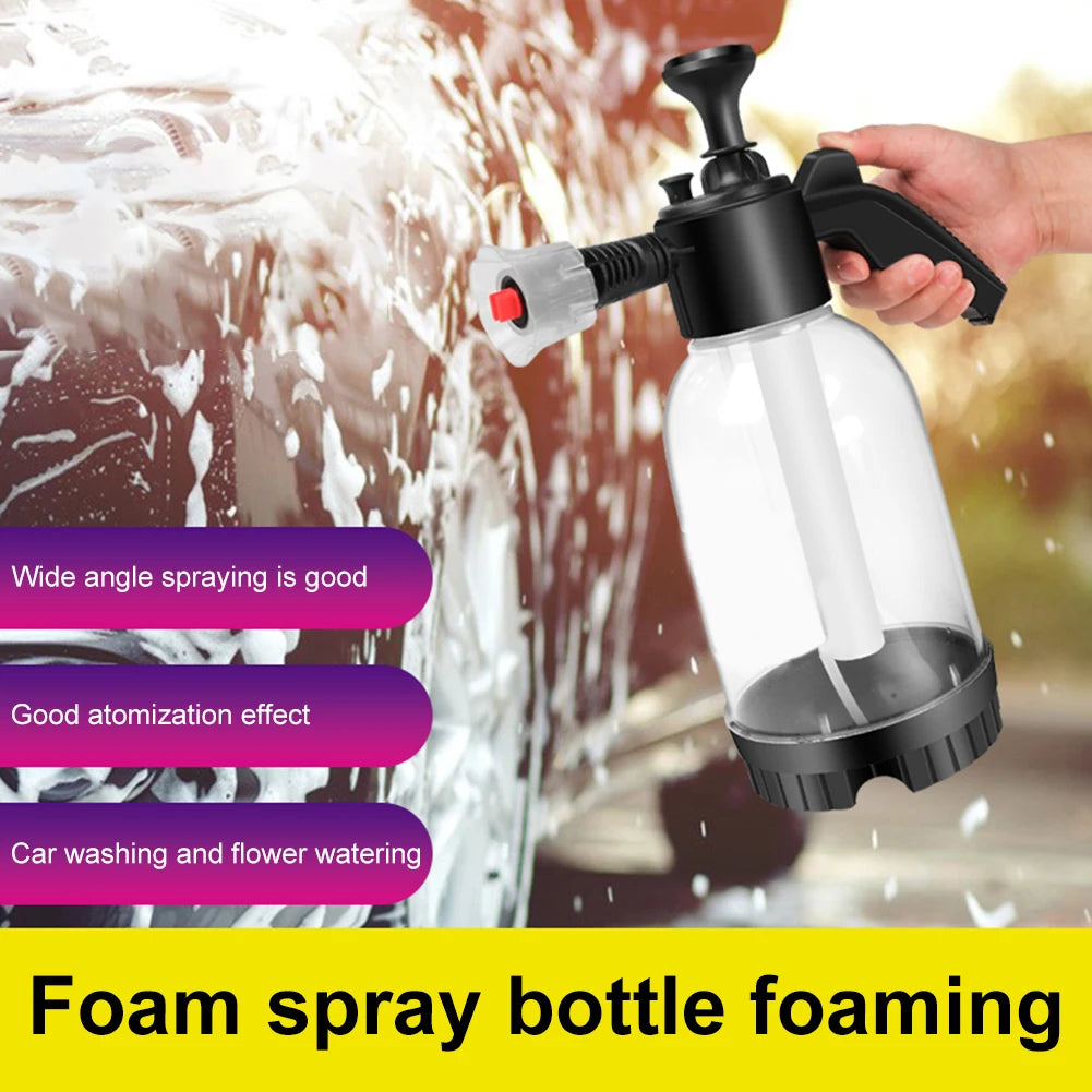 Foam Watering Can 2L Large Capacity Manual Watering Flower Pot Portable Dual-use Foam Auto Cleaning Tool Car Wash Foam Sprayer
