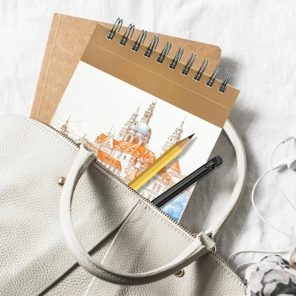 5.5" x 8.5" Sketchbook, Top Spiral Bound Sketchbook, 100 sheets of 68lb/100gsm drawing paper each, 2 packs