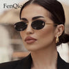Rimless Retro Oval Sunglasses Cat Eye Sun Glasses Frameless F Letter UV400 Punk Sunglass Men Shade Driving Eyewear Gafas De Sol