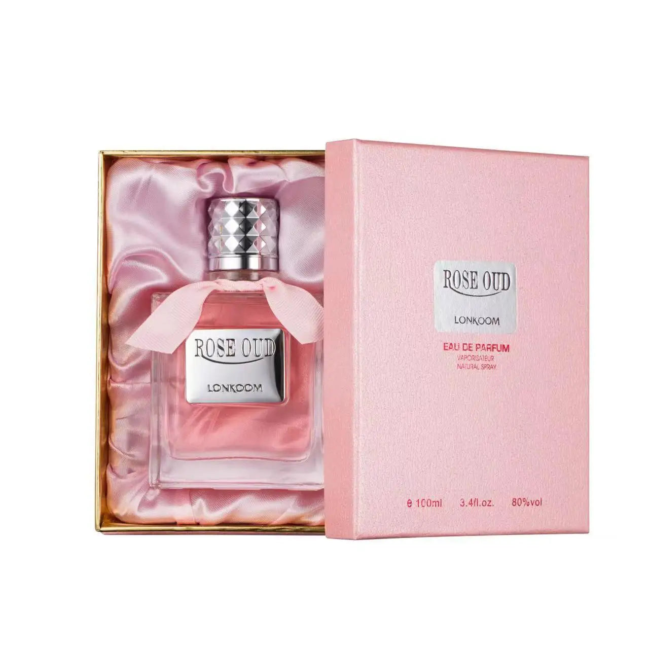 Lonkoom Sweet Cupcake White Chocolate Kiwi Floral Fruity Note for Women Long Lasting Perfume Fragrance ROSE OUD PINK 100ml