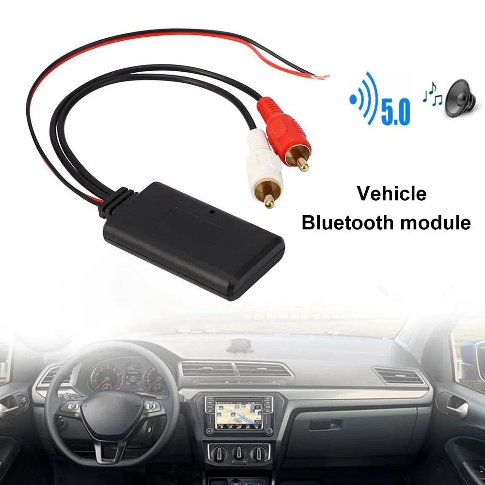 Car Universal Wireless Bluetooth Module Music Adapter Audio Cable Stereo 2RCA Wireless Adapters for 5-12V voltage