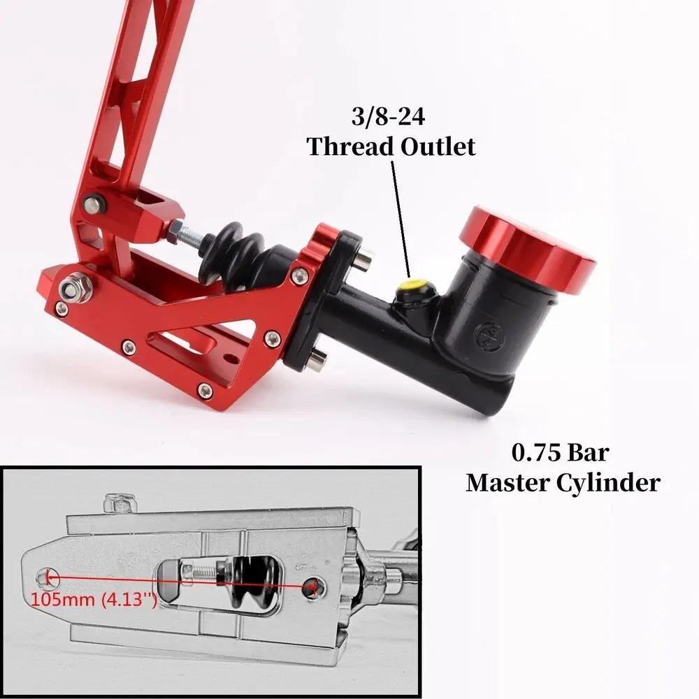 Aluminum Drift Hydro E-Brake Racing Hydraulic Handbrake Long Level Red Gear Kit Black Red Silver Racing Car Wear Parts
