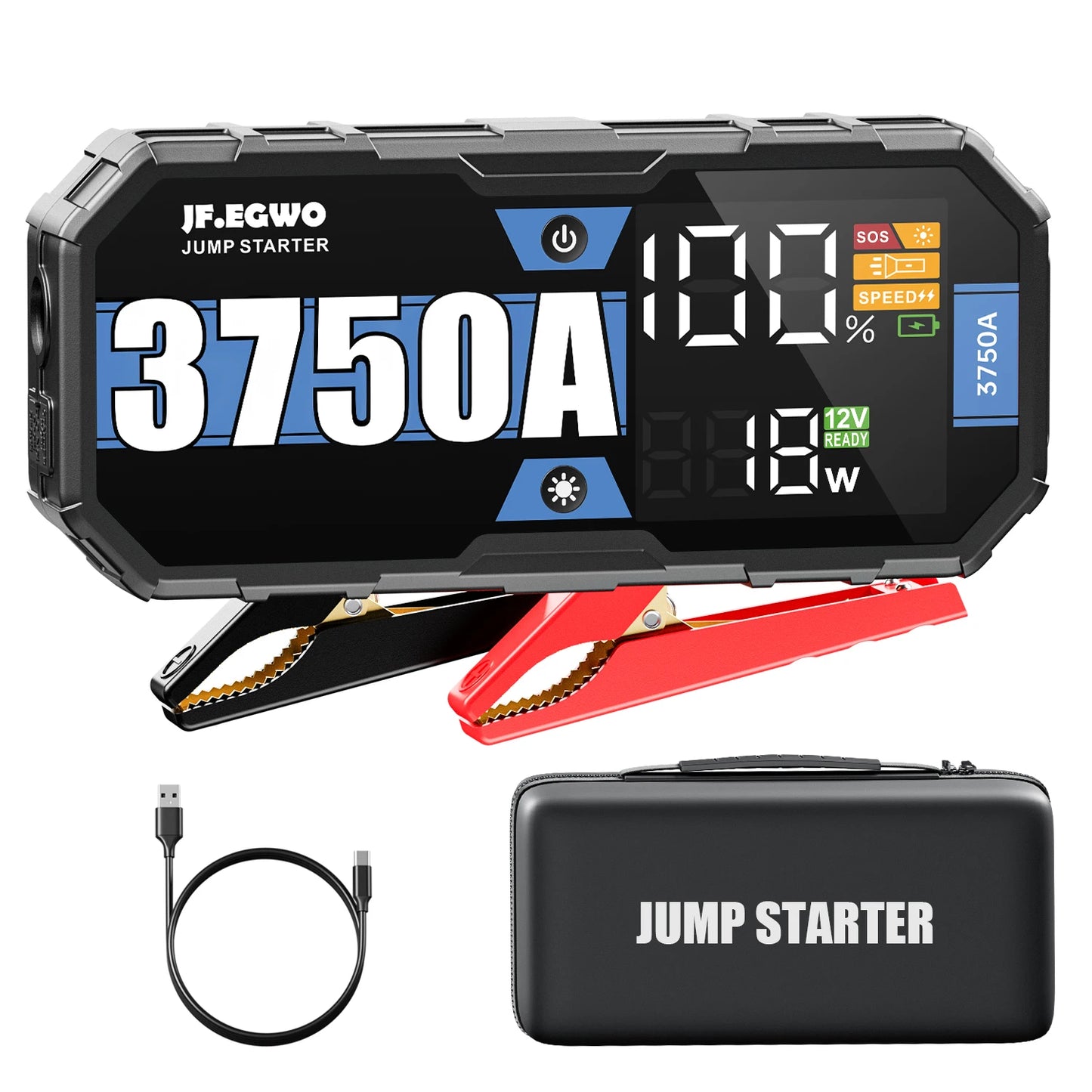 Car 6000A Portable 12V Jump Starter Power Bank 12V Auto Battery Charger Booster Starting Device