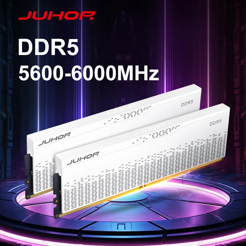 JUHOR DDR5 RAM 16GB 32GB 5600MHz 6000MHz 6400MHz 6800MHz 7200MHz DIY Computer Gaming Desktop Memory