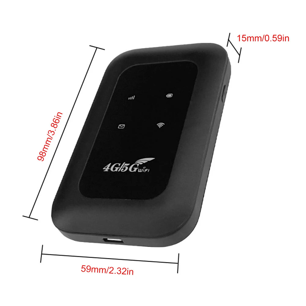 FM800 4G Lte WiFi Router Wireless 150Mbps Hotspot with SIM Card Slot Chip Portable Modem 3000mAh Mini Mobile Hotspot Plug & Play