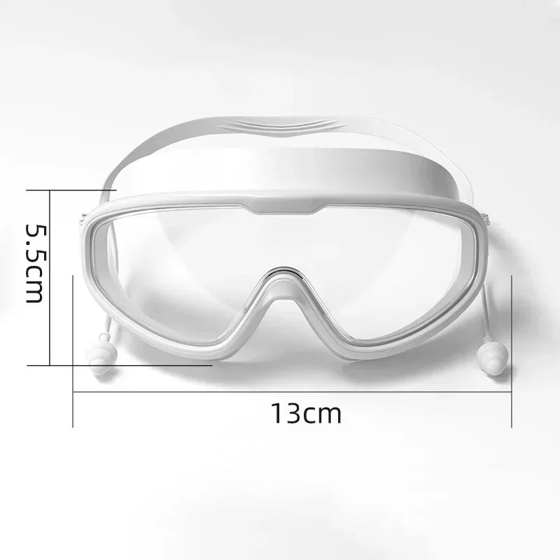 Kids swim goggles big glass len for child boy girl big goggle berenang budak kanta mata besar kanak swim glass