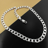 925 Sterling Silver Chain Necklace - 6MM Classic Cuban Link for Men & Women