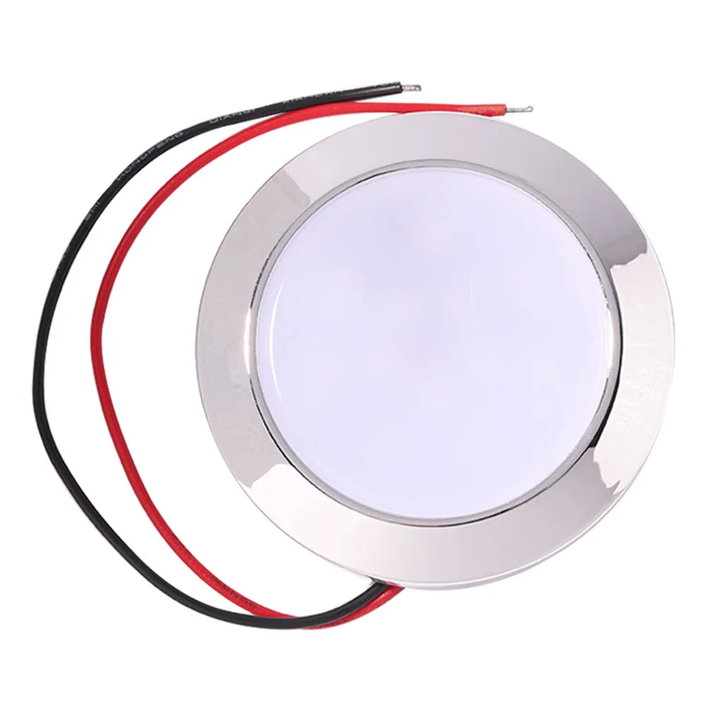 12V Car Interior Roof Ceiling Lights IP65 Waterproof 24 SMT LED Panel RV Ceiling Lamp Motorhome LED Lights for Caravan RV Marine