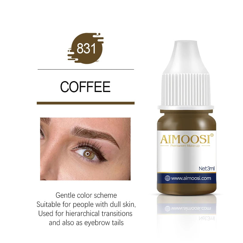 Tattoo Ink Nano Pigment Milkly Colors For Semi Permanent MakeUp Sets Tint Eyebrow Eyeliner Lips Beauty 3ml Microblading Pigments