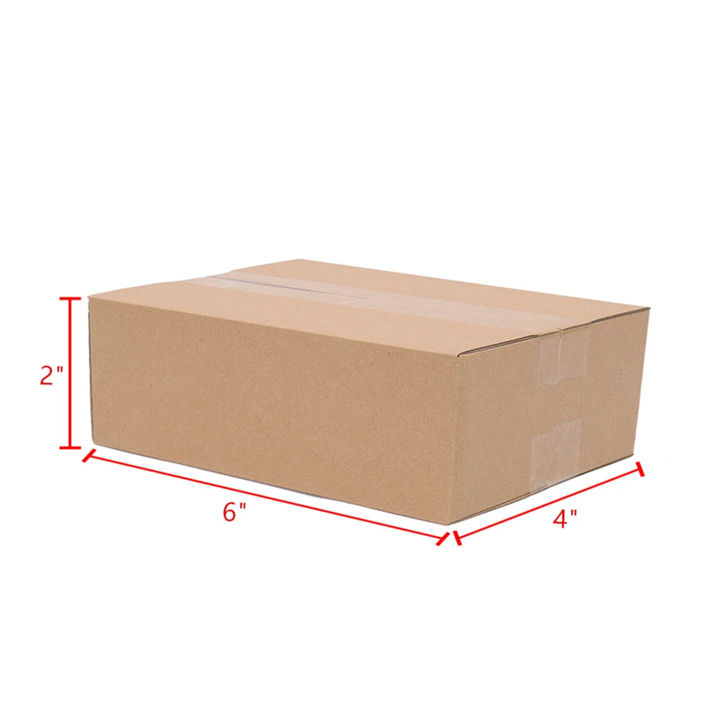 100-Pack Corrugated Cardboard Shipping Boxes 8x6x4" 6x4x4" 6x4x2" 4x4x4" Mailing, Packing, Moving & Storage for Business/Home