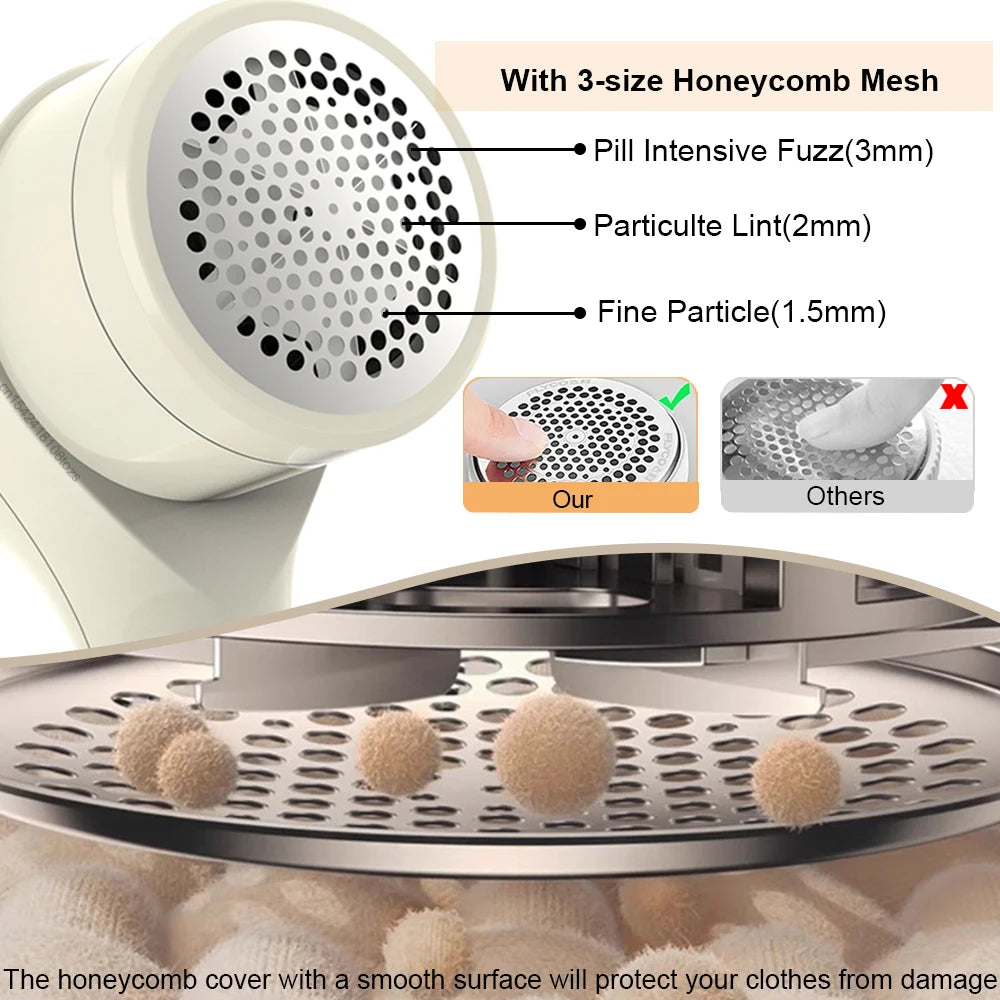 Electric Lint Remover Rechargable Cloth Fabric Shaver Portable HairBall Shaver Fluff Pellet Remove Machine for Clothes Sweater
