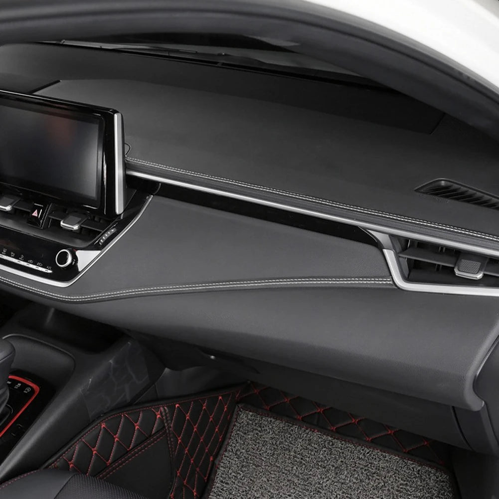 Car Mouldings Trim PU Leather Car Interior DIY Strips Self-Adhesive Dashboard Leather Decorative Line Car Interior Accessories
