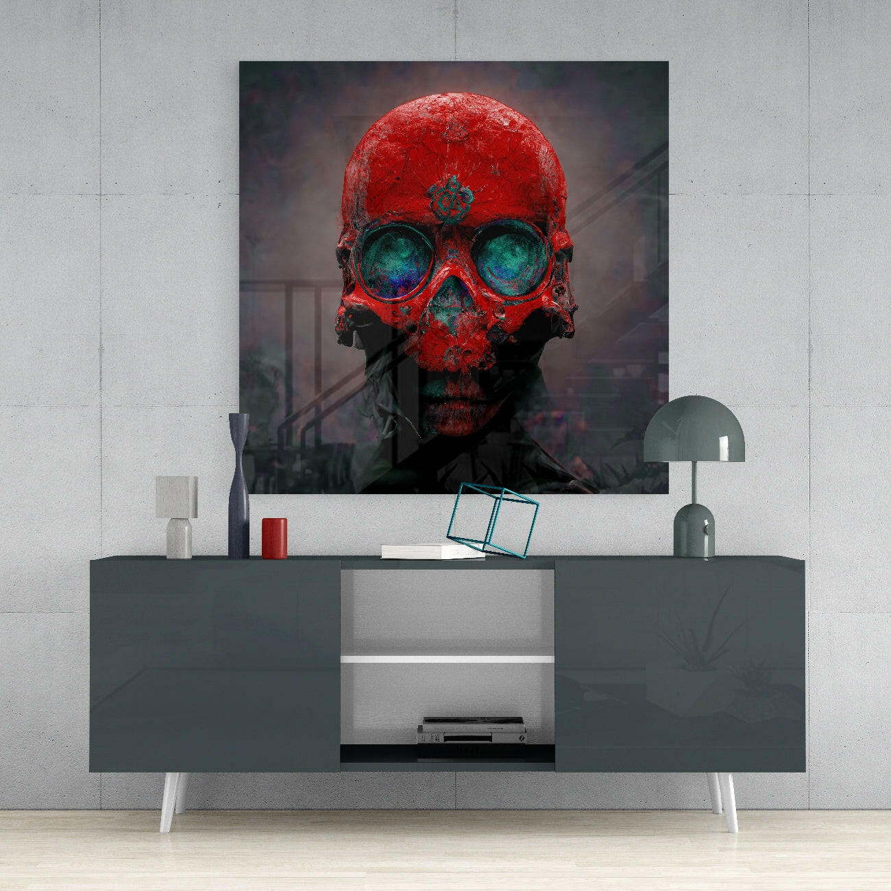 Insigneart USA Insigneart USA Red Head Glass Wall Art || Designer Collection