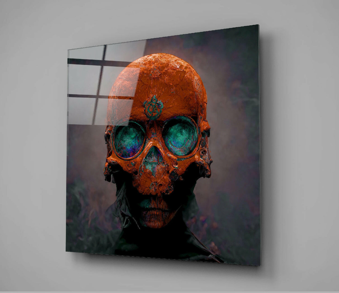 Insigneart USA Insigneart USA Orange Head Glass Wall Art || Designer Collection