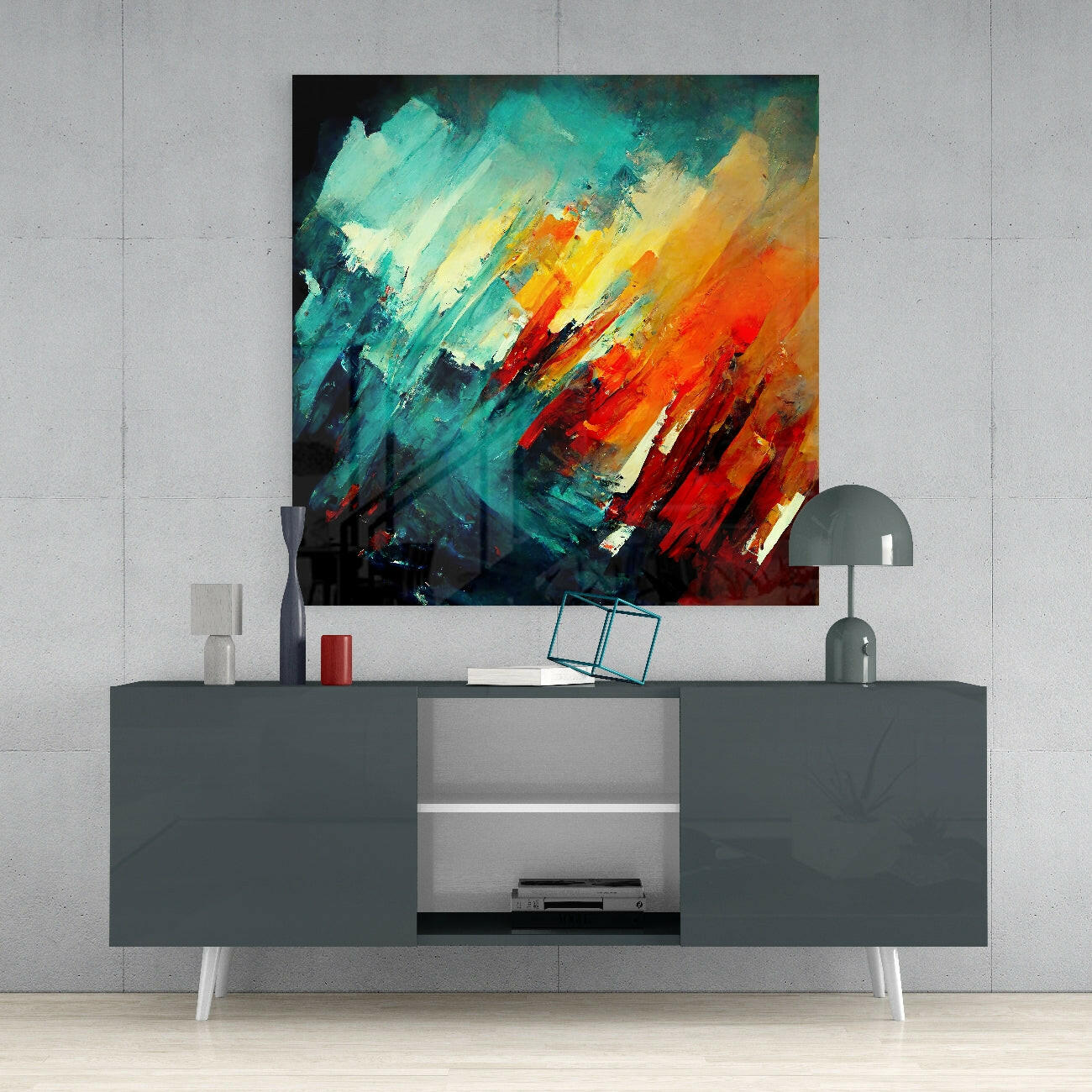 Insigneart USA Insigneart USA Brush Glass Wall Art || Designers Collection