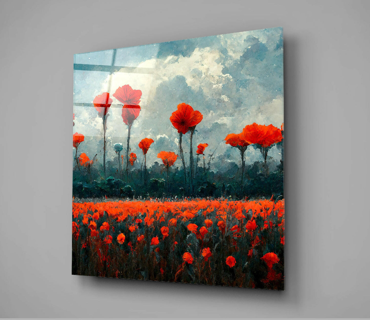 Insigneart USA Insigneart USA Poppy Glass Wall Art || Designer Collection