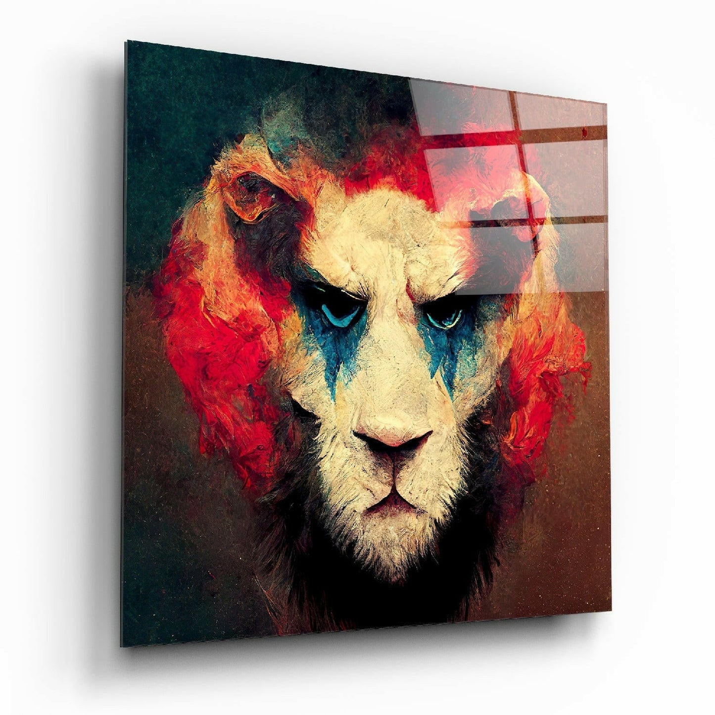 Insigneart USA Insigneart USA Lion Clown Glass Wall Art || Designer Collection