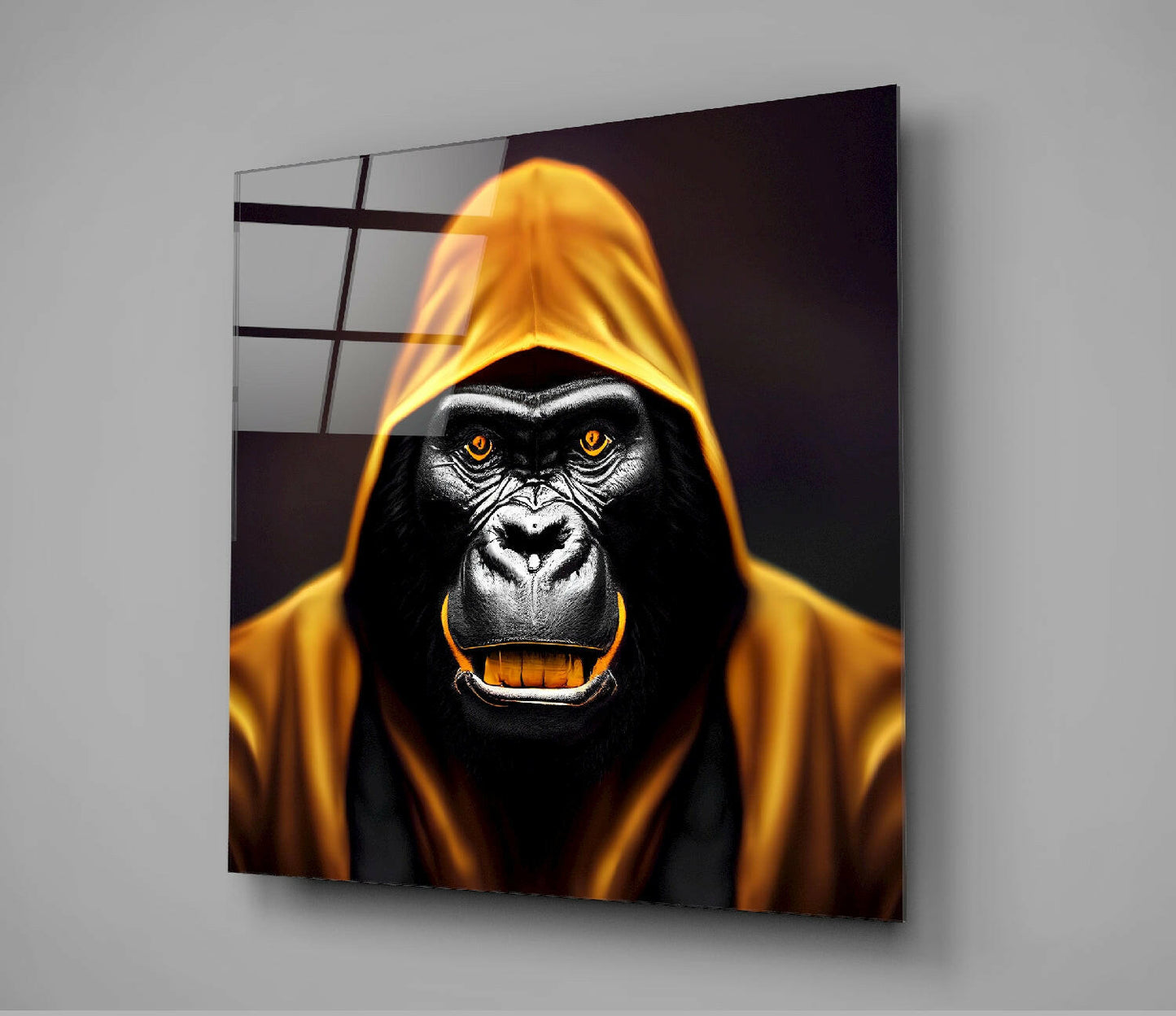 Angry Smile Glass Wall Art || Designers Collection