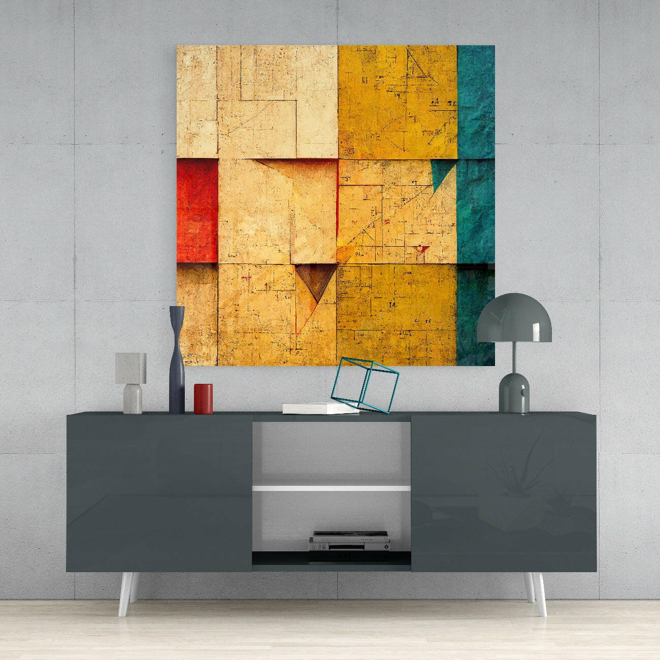 Insigneart USA Ancient Wall Glass Wall Art || Designers Collection