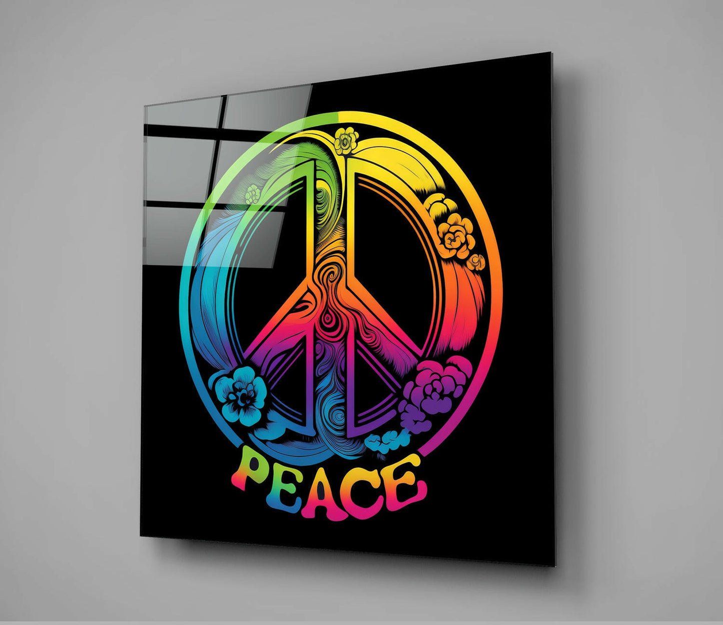 Insigneart USA Insigneart USA Peace Glass Wall Art || Designer Collection