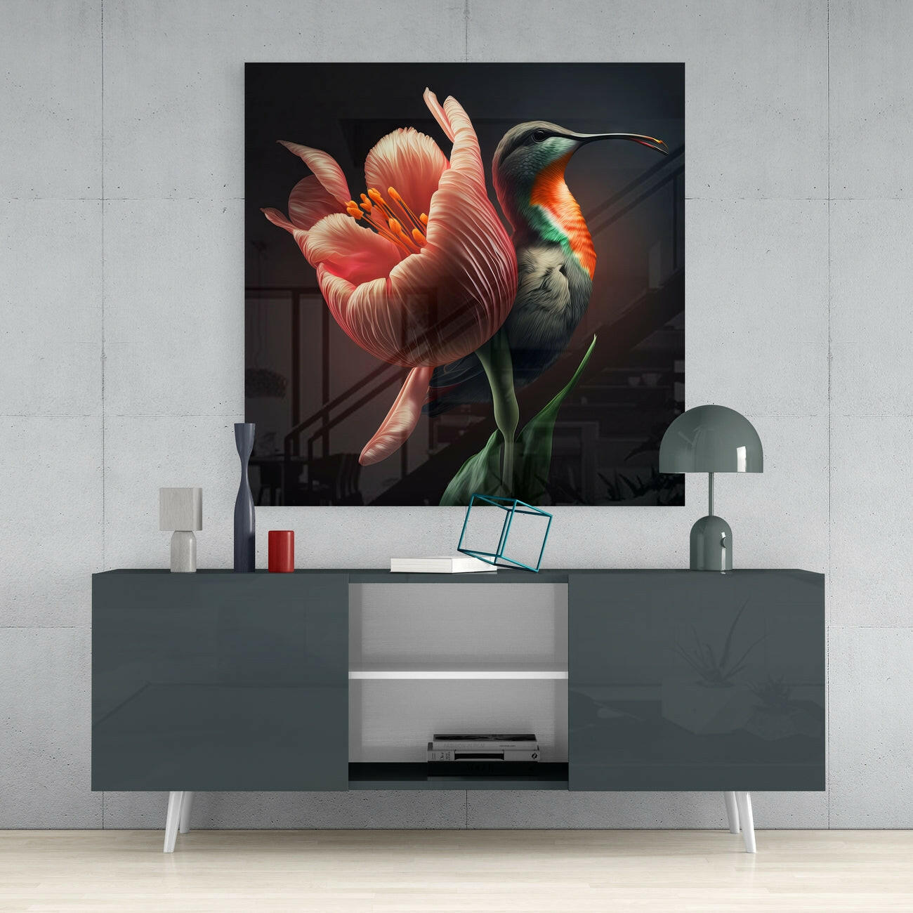 Tropical Beauties Glass Wall Art || Designer Collection