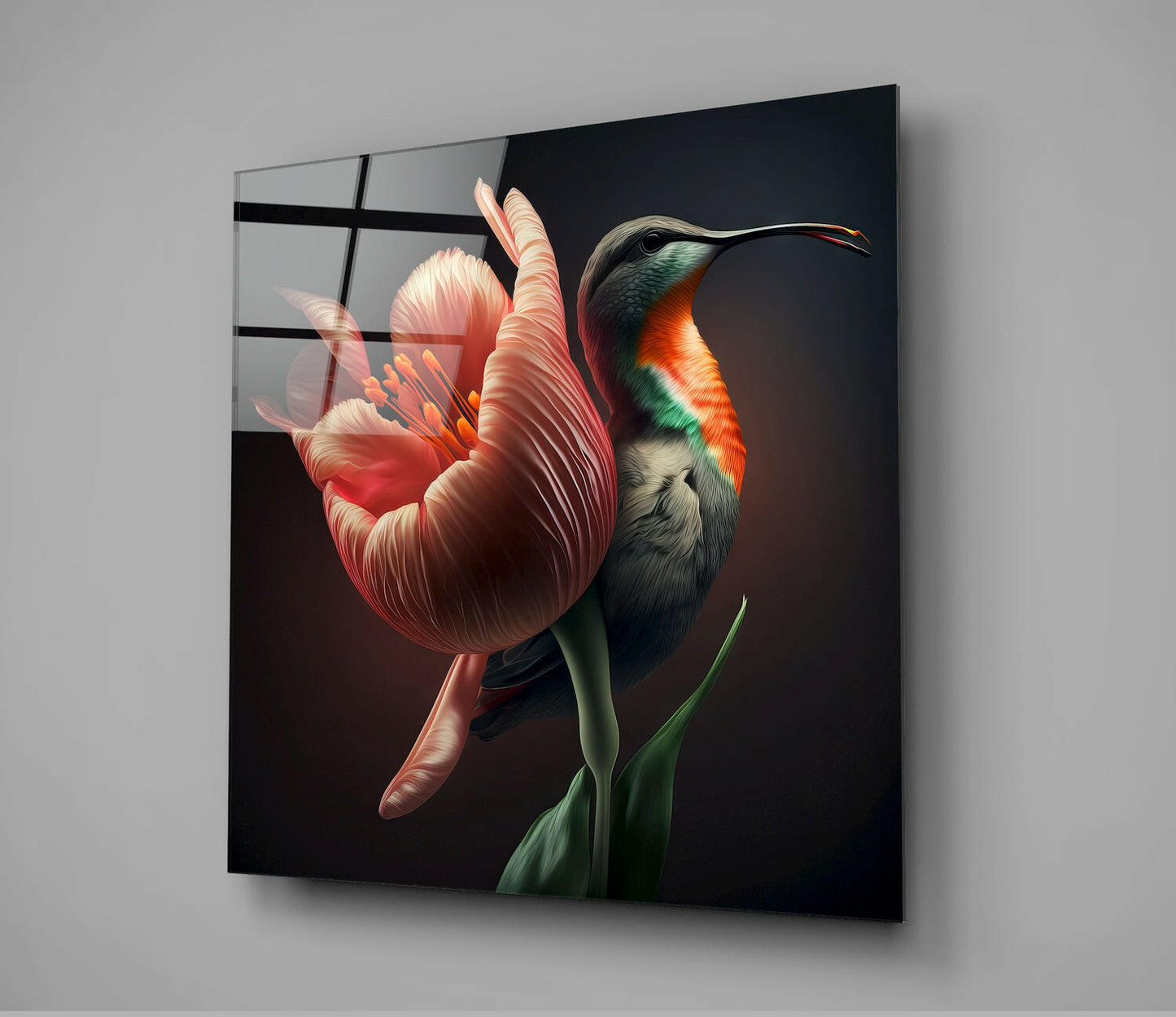Tropical Beauties Glass Wall Art || Designer Collection