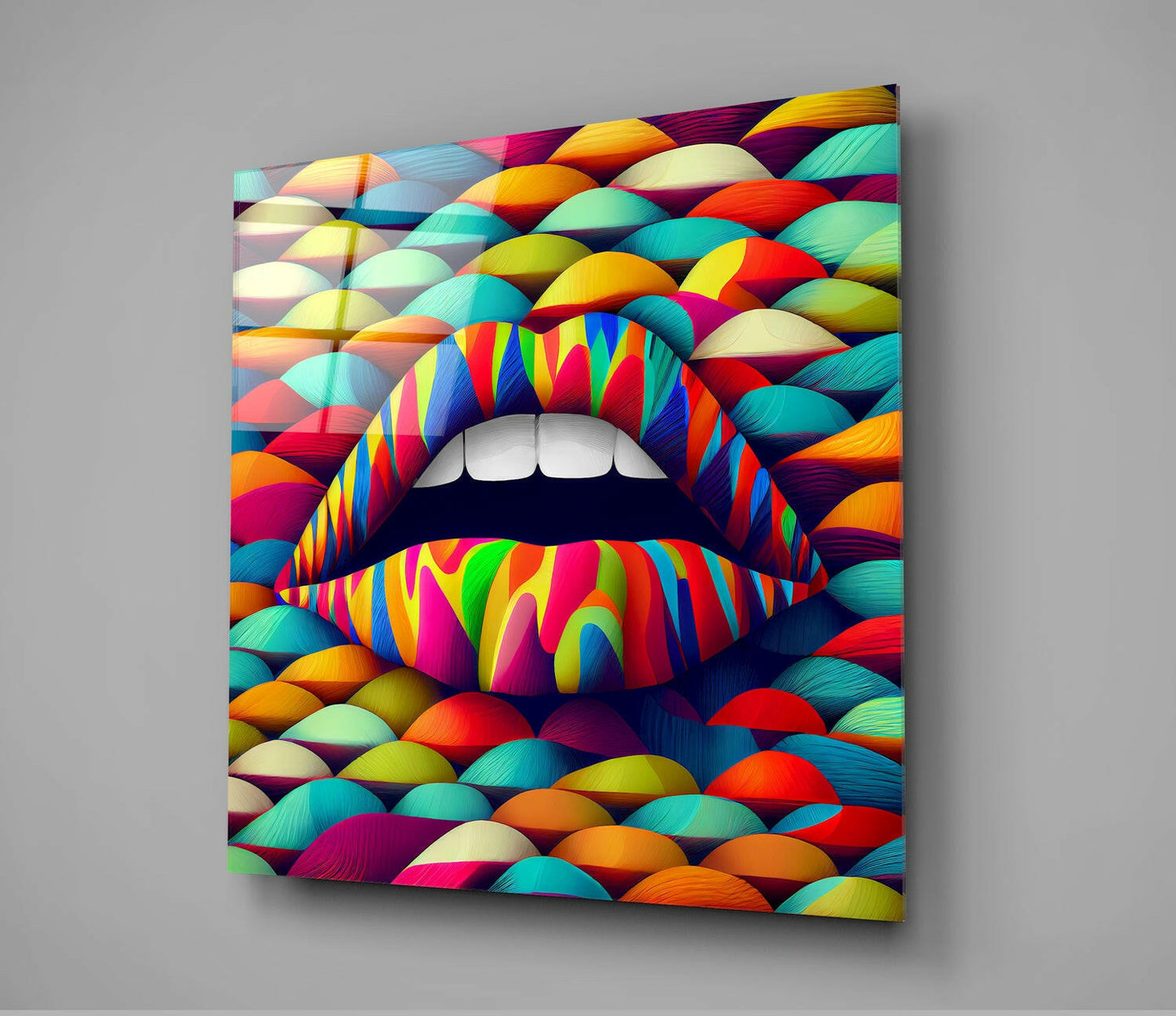 Insigneart USA Insigneart USA Lips Glass Wall Art || Designer Collection