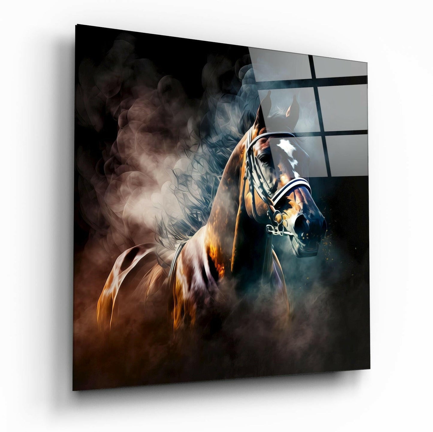 Horse Glass Wall Art || Designers Collection