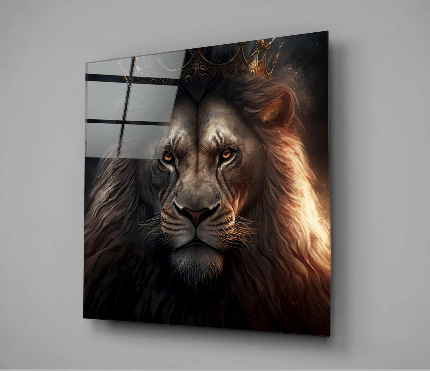 Insigneart USA Insigneart USA Lion King Glass Wall Art || Designer Collection