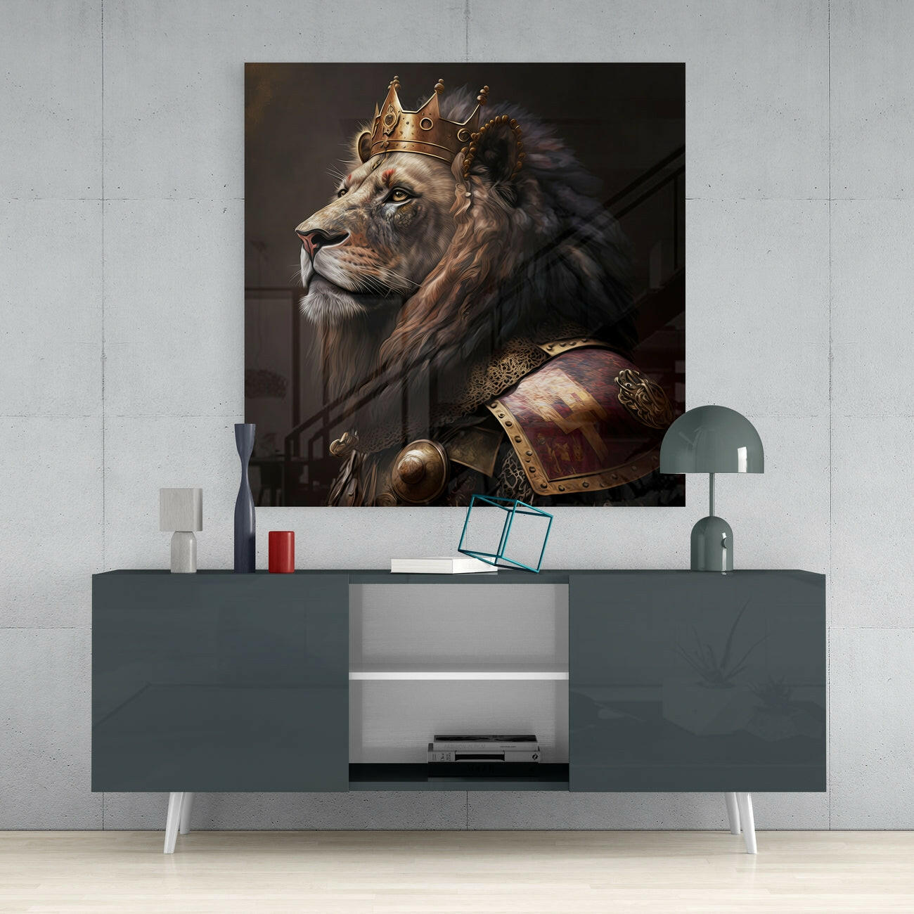 Insigneart USA Insigneart USA Lion King Glass Wall Art || Designer Collection