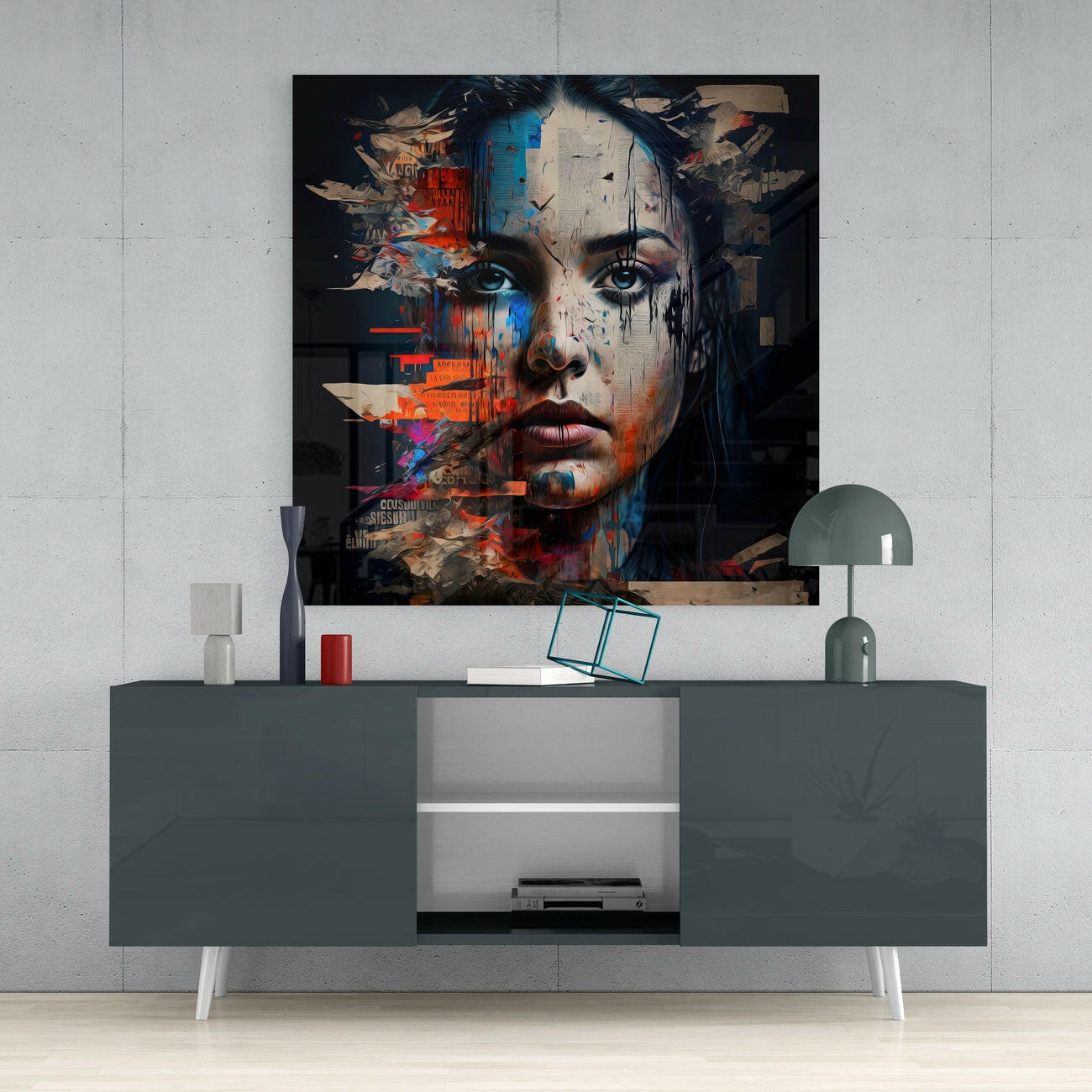 Woman Glass Wall Art || Designer Collection
