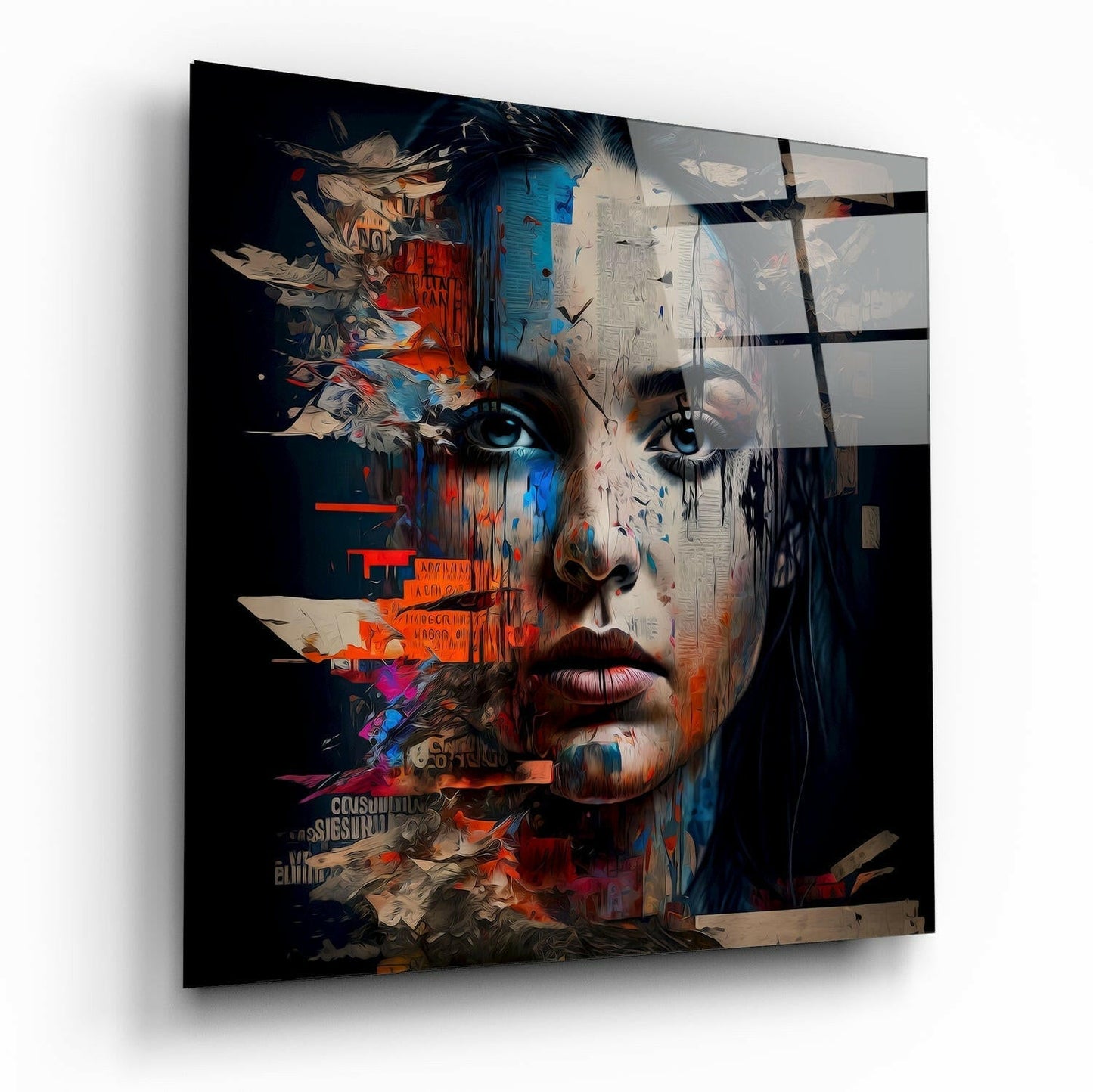 Woman Glass Wall Art || Designer Collection