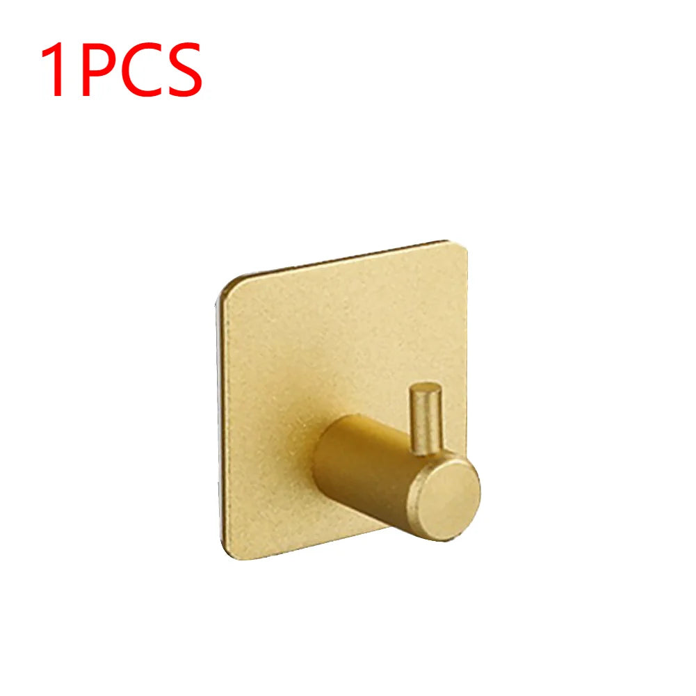Self Adhesive Toilet Roll Paper Holder Wall Mount Bathroom Organizer Storage Stand No Punching Stainless Steel Towel Holder