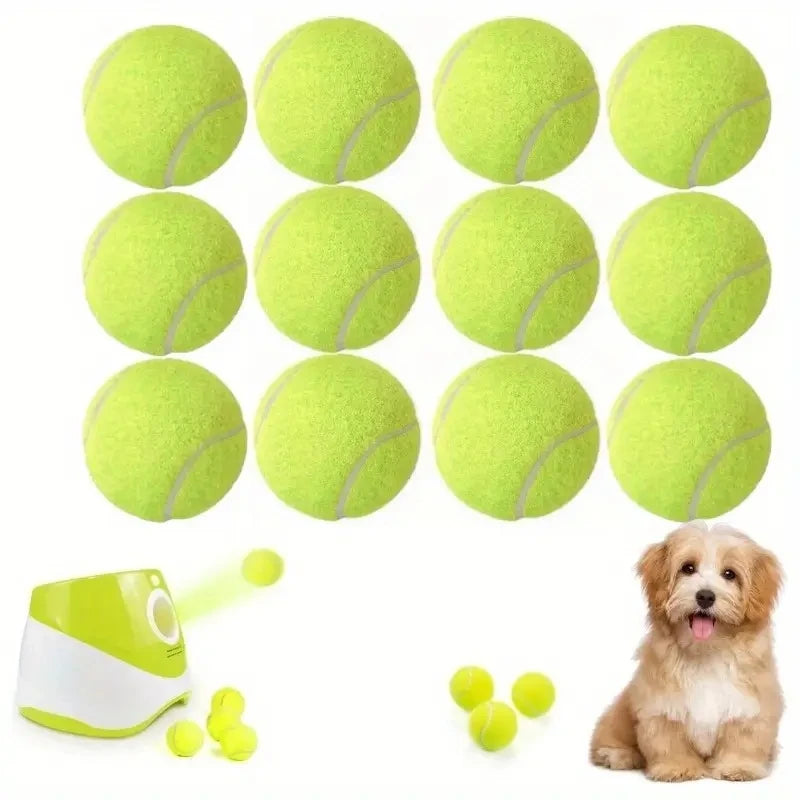 12 packs of small dog tennis balls, pet toys for playing and training