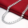 925 Sterling Silver Chain Necklace - 6MM Classic Cuban Link for Men & Women