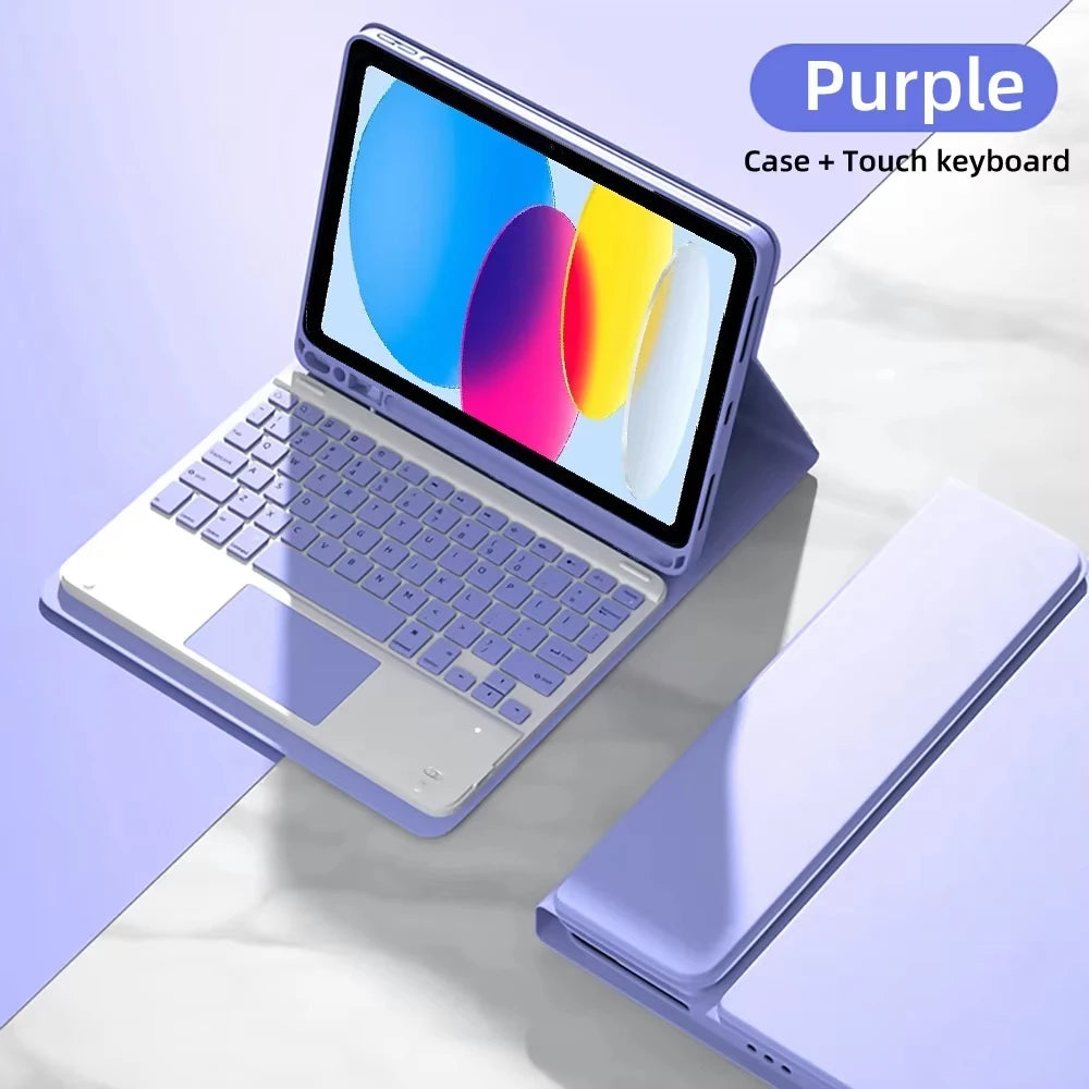 Keyboard Case For iPad 10th Gen 2022 10.9inch,Detachable Bluetooth Keyboard Cover For iPad 11 11inch A16 2025 With Pencil Holder