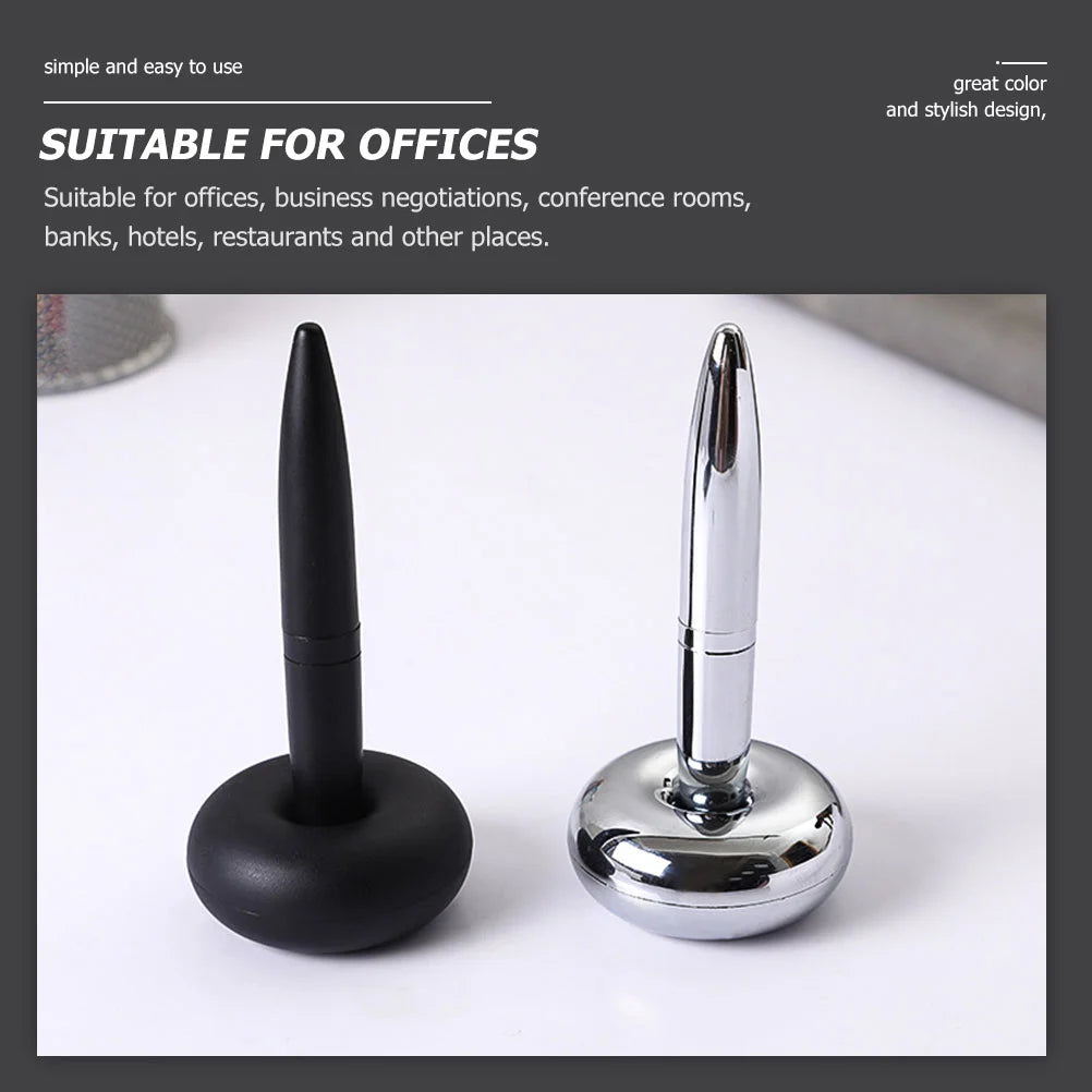 Maglev Ballpoint Pen Writing Chrome Writing Pen Levitating Men Magnetic Base Office Floating Ballpoint Pen Desk Accessory for