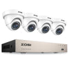 ZOSI 8CH 1080P CCTV Security Camera System with AI Human Vehicle Detection 5MP Lite H.265+ DVR 2MP Dome Surveillance Cameras