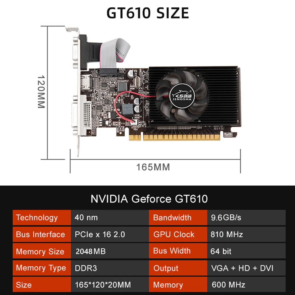 RX580 1/2/4/8GB Gaming Video Card Computer Graphics Card PCI-E X16 DDR3 HD+VGA+DVI placa de video GPU Display Cards PC Accessory