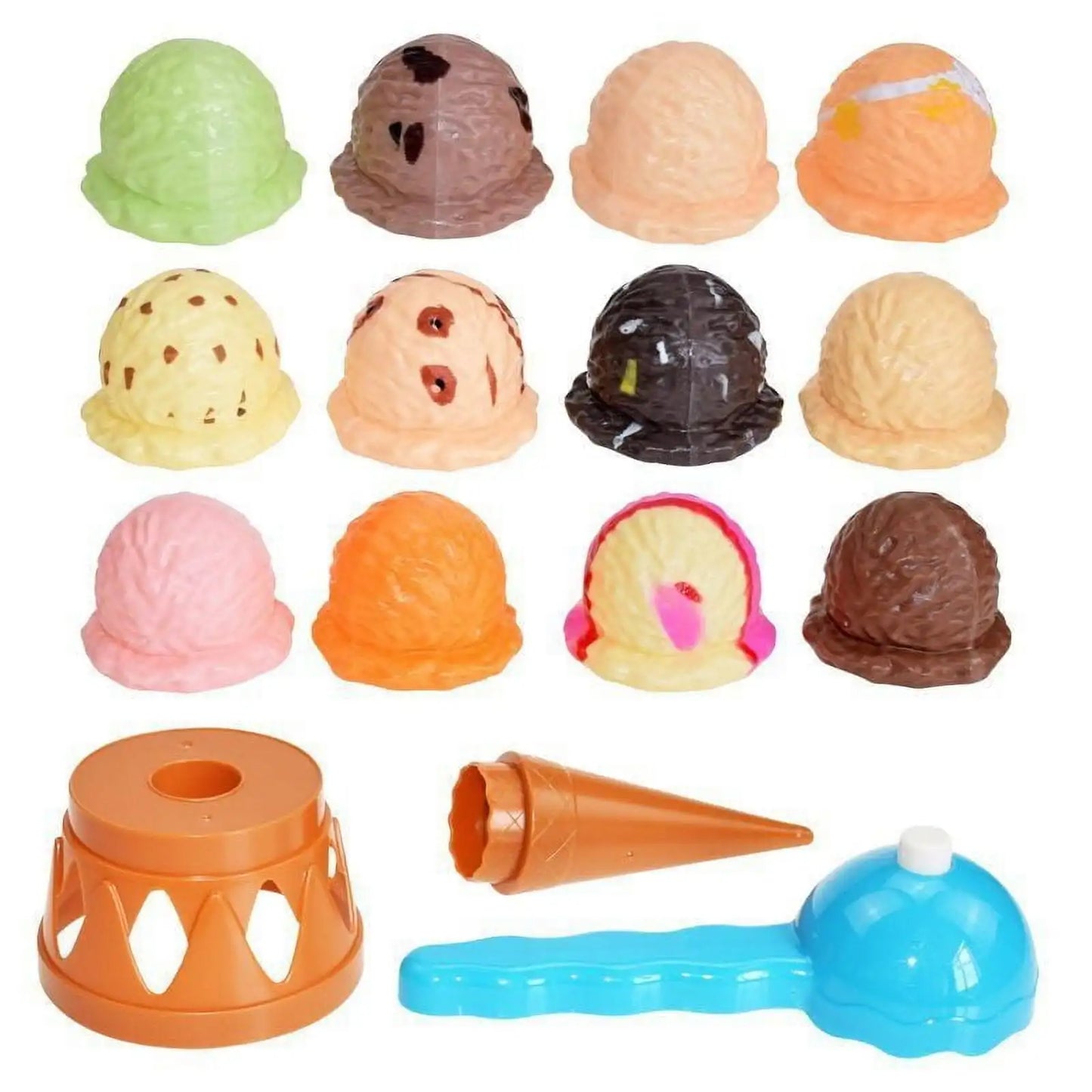 Ice Cream Play Set Ice Cream Game Set Pretend Play Food Balancing Stacking for Baby Aged 13 4 Years Old for Desktop