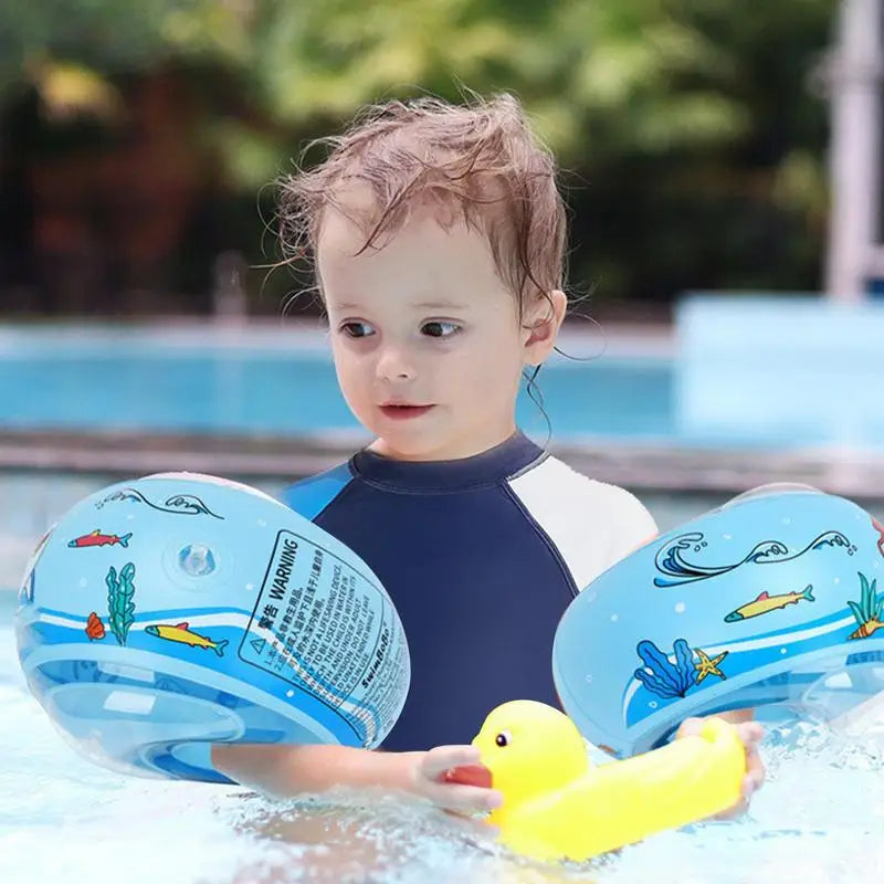 Pool Floats for Child Swimming Ring Swim Tube Water Play Equipment Inflatable Buoys Portable Kids Swimming Arm Floaties Pool Toy